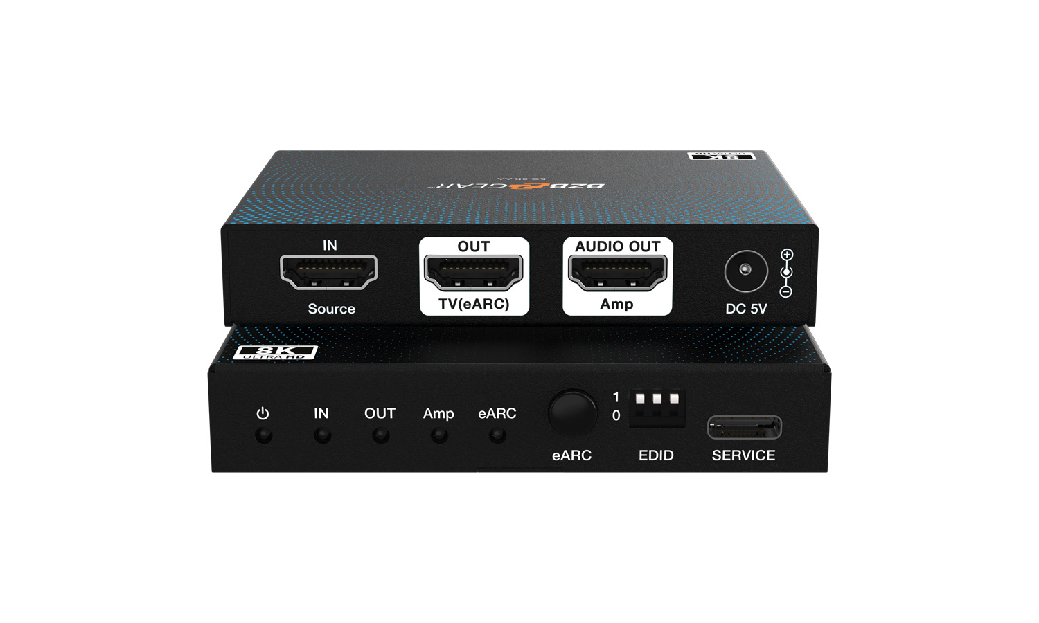 BG-8K-AA 8K60 HDMI 2.1 eARC Audio to Amplifier Converter/Adapter by BZBGEAR