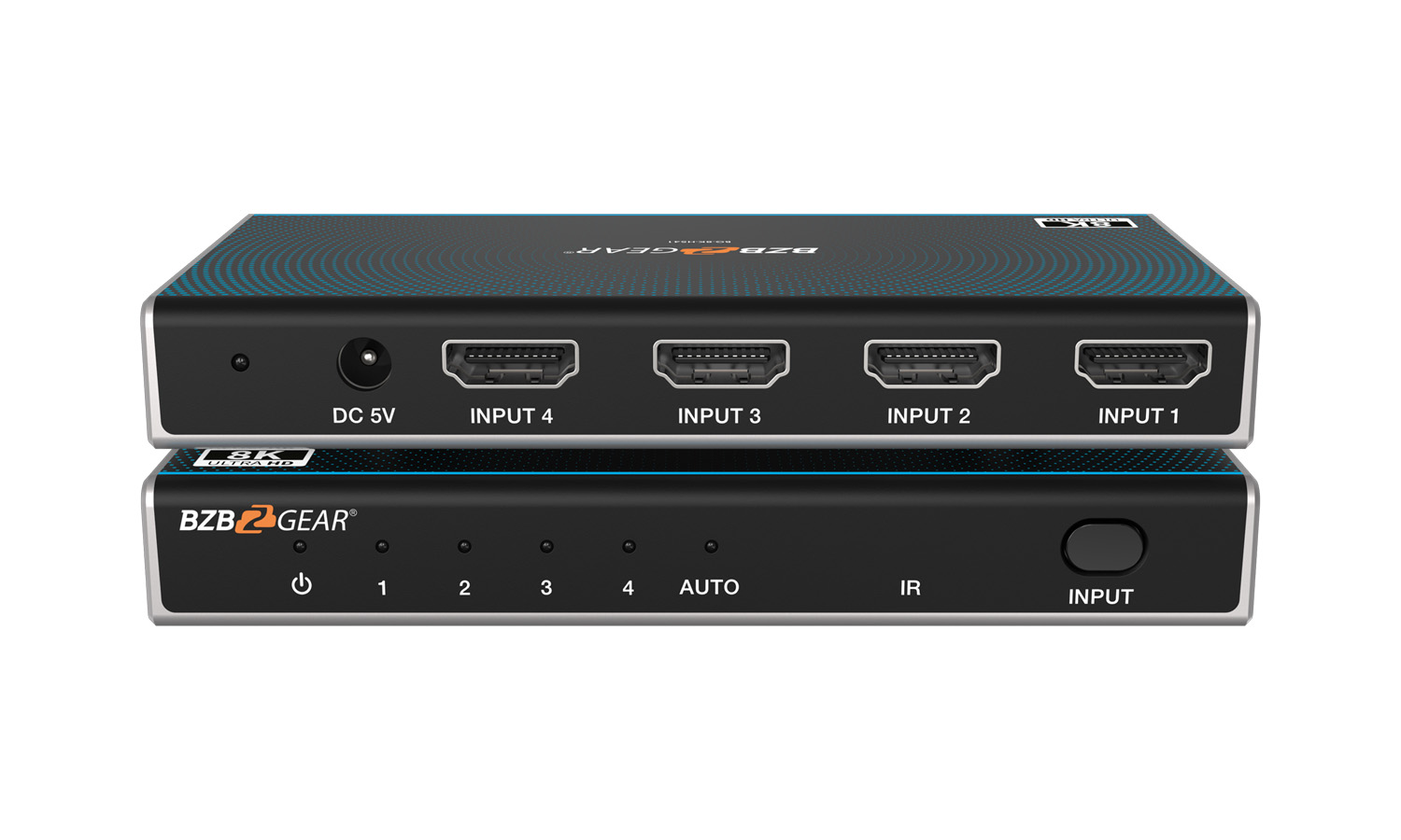 BG-8K-HS41 4x1 8K UHD Ultra Slim HDMI 2.1 Switcher (8K60, 4K120Hz 4:4:4 10bit) by BZBGEAR