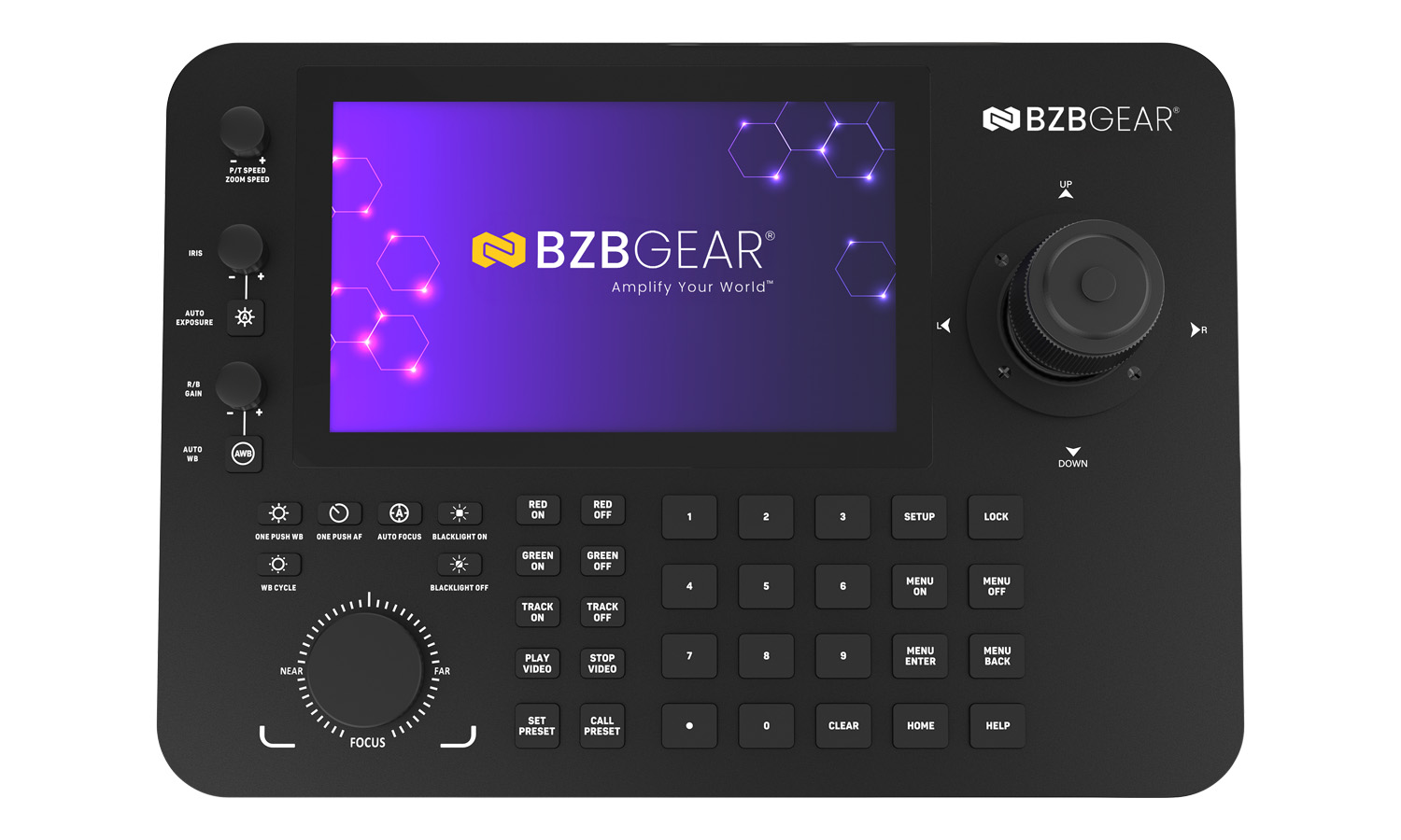 BG-Commander-Pro Professional Serial and IP PTZ Joystick Controller with Touchscreen and POE (IP/RS-232/422/485) by BZBGEAR