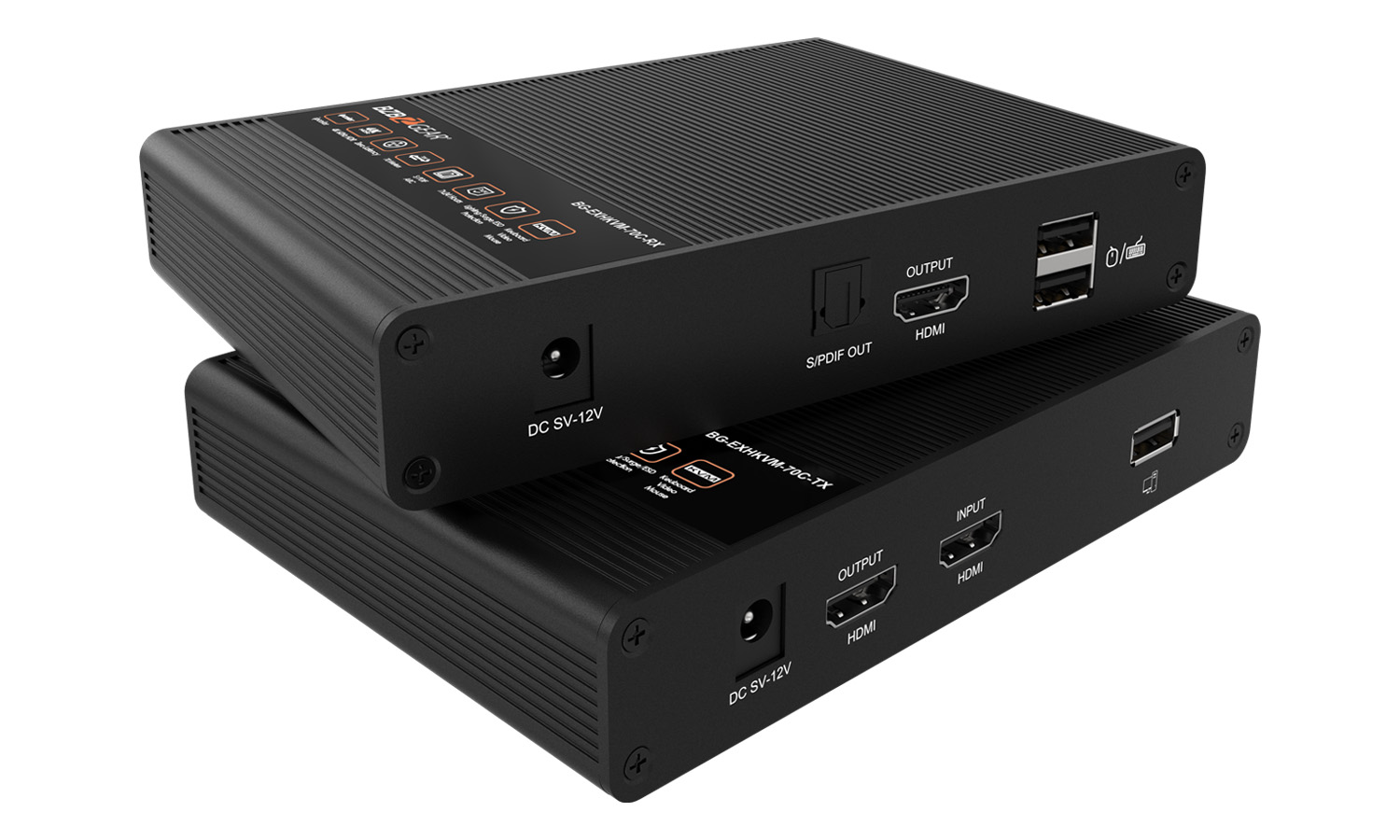 BG-EXHKVM-70C 4K UHD HDMI and KVM Extender with Zero Latency up to 230ft Support HDR and ARC by BZBGEAR