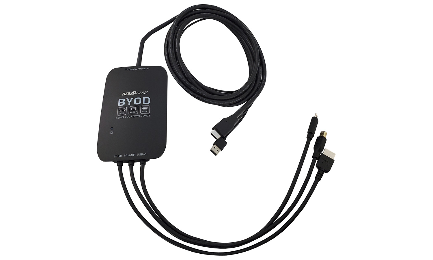 BG-PS-BYOD-4K 3-Port Multi-Format Presentation Switcher with HDMI DisplayPort and USB-C by BZBGEAR