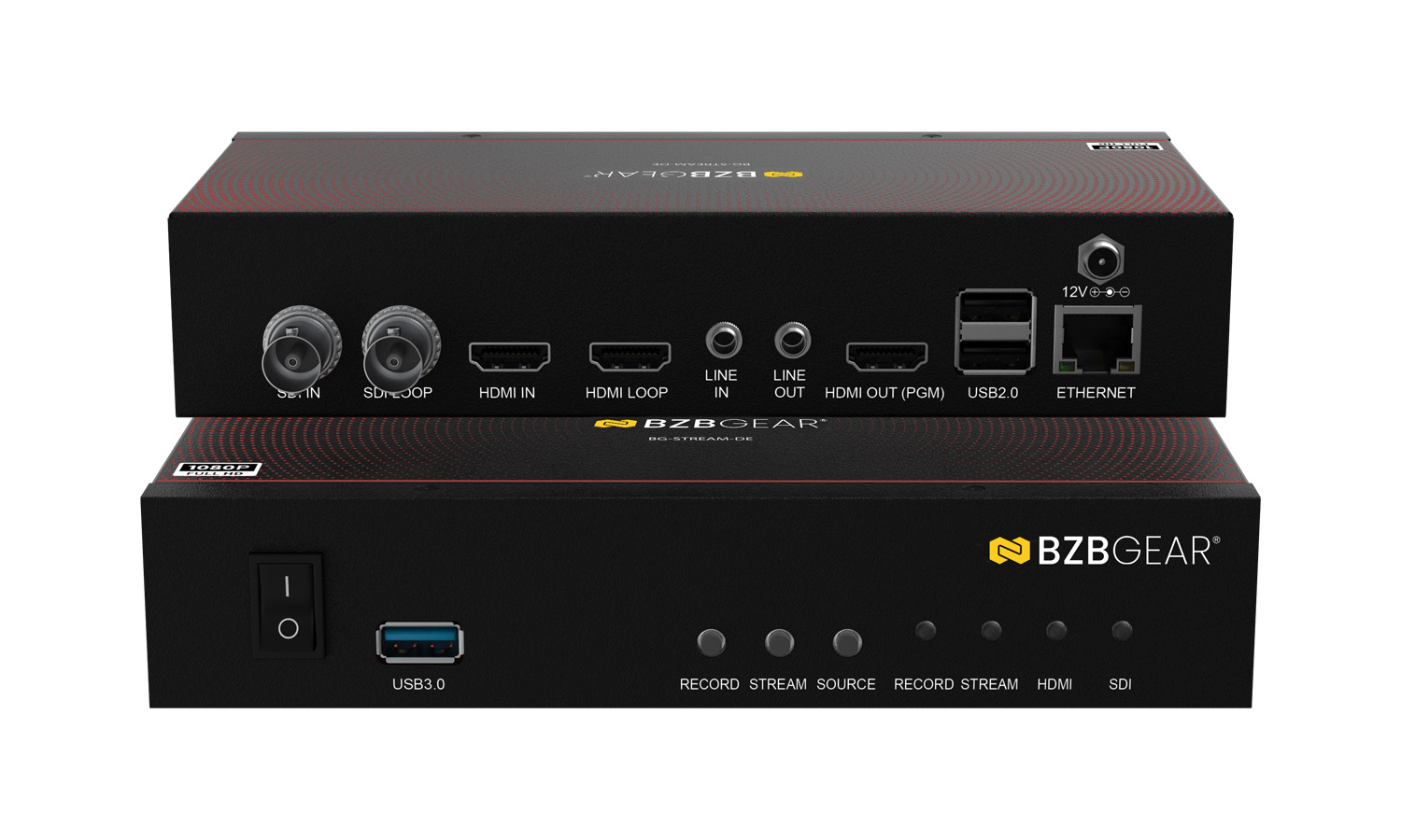 BG-STREAM-DE 1 Channel SDI/HDMI Encoder/Decoder/Recorder with Audio/USB 3.0 for Storage (Dante AV-H Ready) by BZBGEAR