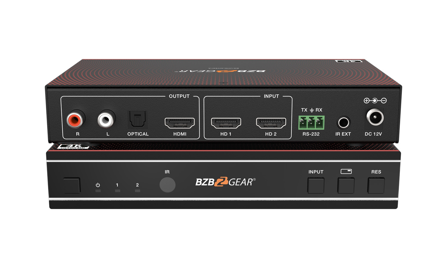 BG-UHD-MVS21A 2x1 4K UHD HDMI Seamless Switcher MultiViewer with Audio De-embedder by BZBGEAR