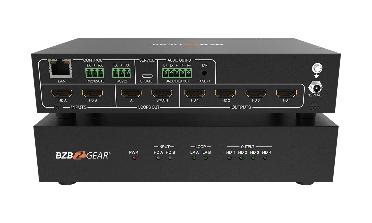 BG-UHD-VW24 4K UHD HDMI 2.0 2X2 Video Wall Processor with HDCP 2.2 and IP/RS232 Control by BZBGEAR