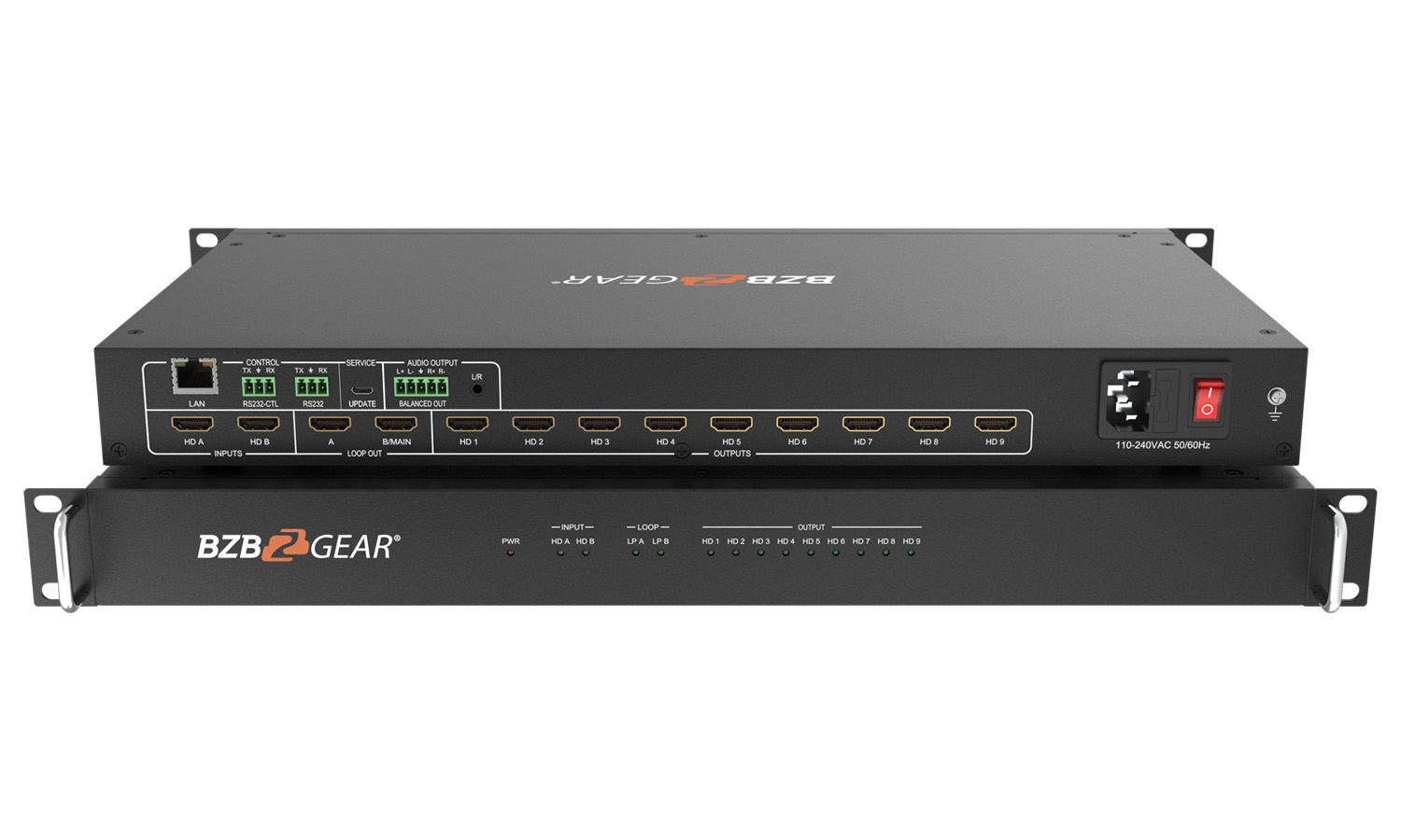 BG-UHD-VW29 3x3 4K UHD HDMI Video Wall Processor with IP/RS232 Control (Supports 1x3/1x4/2x2/2x3 up to 3x3 Layout) by BZBGEAR