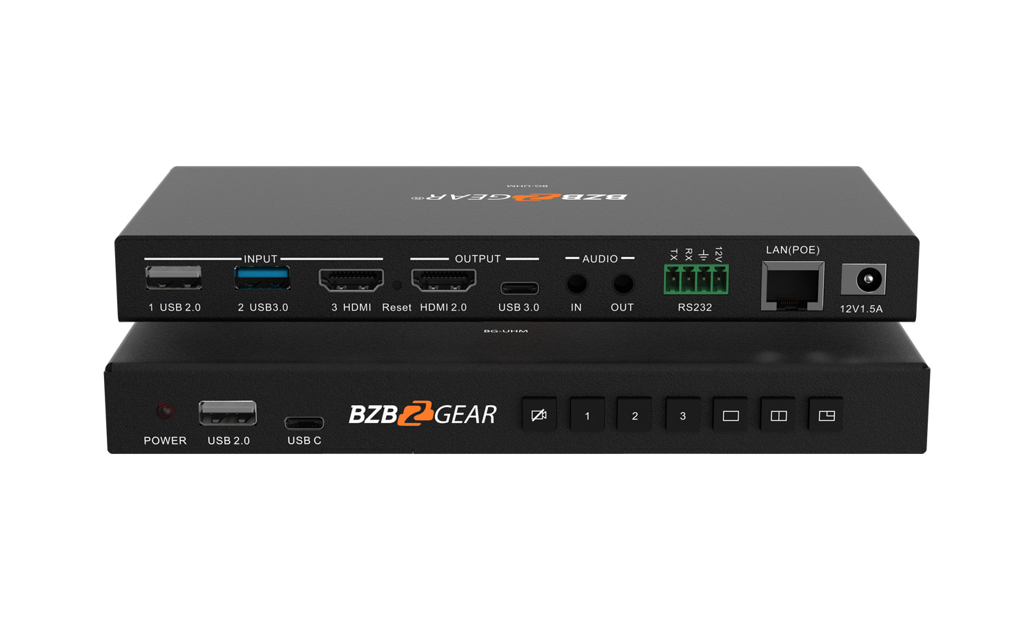 BG-UHM 3-Port 4K UHD USB/HDMI Camera Video Selector and Mixer by BZBGEAR