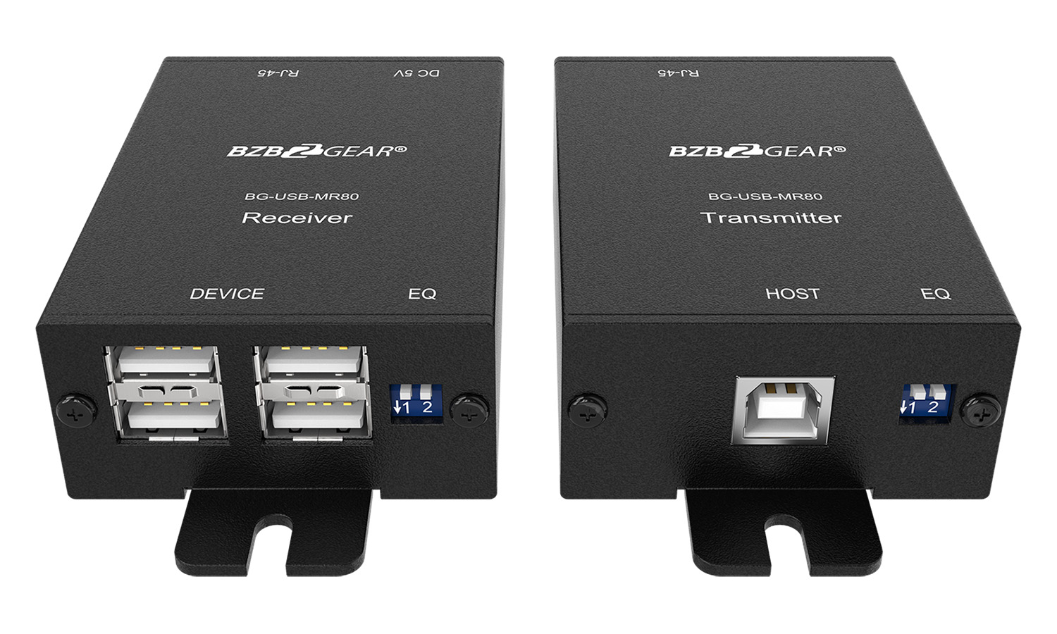 BG-USB-MR80 4-Port USB 2.0 Extender over Single CAT5E/6/7 up to 260ft (TAA Compliant) by BZBGEAR
