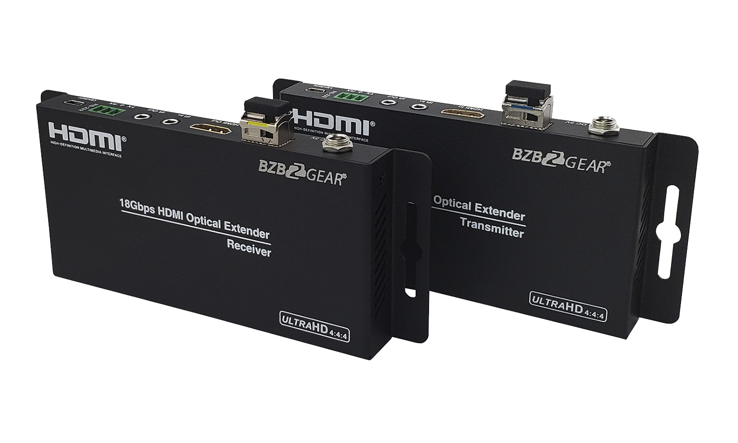 4K Ultra HD 18Gps Extender over One Fiber w/ RS-232 and 2-way IR