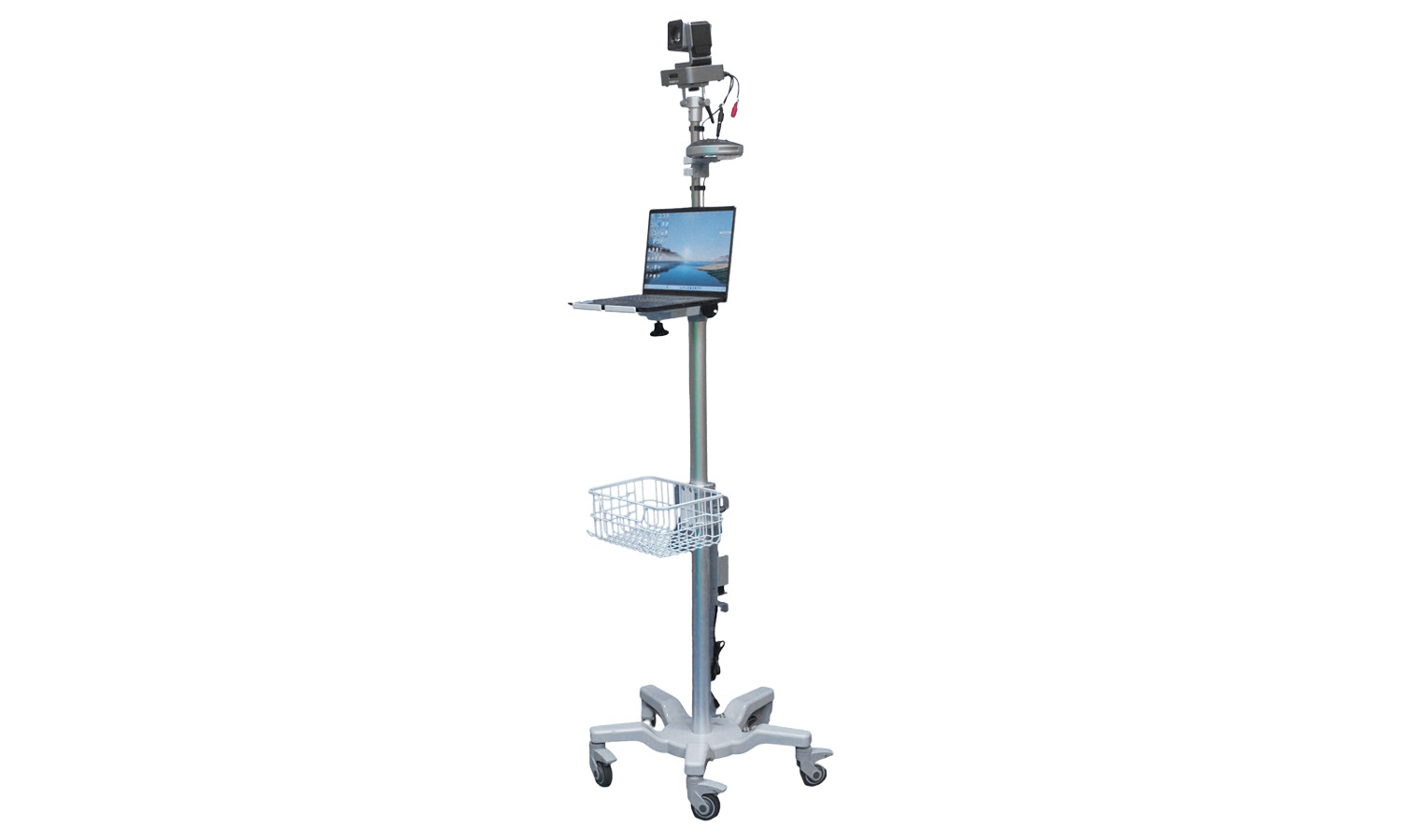 BG-MR301-HSU10X-5M Medical-Grade Patient Monitor Roll Stand with 10X PTZ Camera 