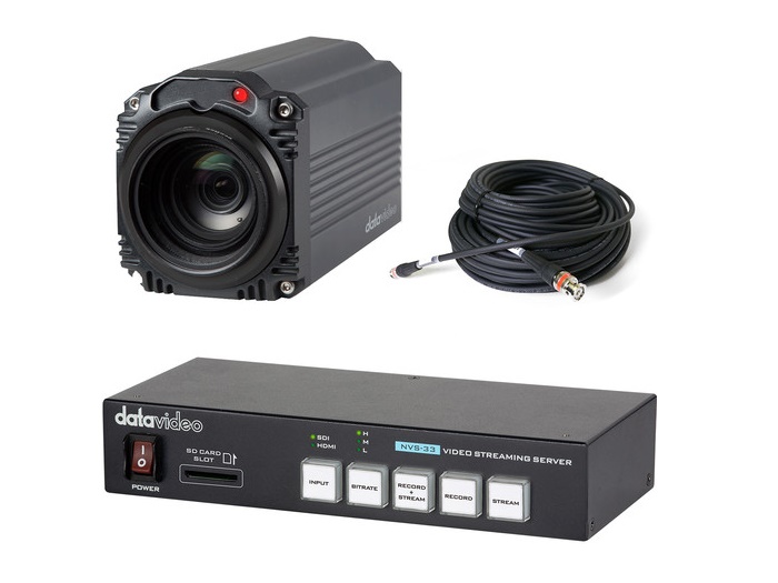 EZ STREAMING PACKAGE A EZ Streaming Package A with IP Block Camera/Encoder/SDI Cable by Datavideo