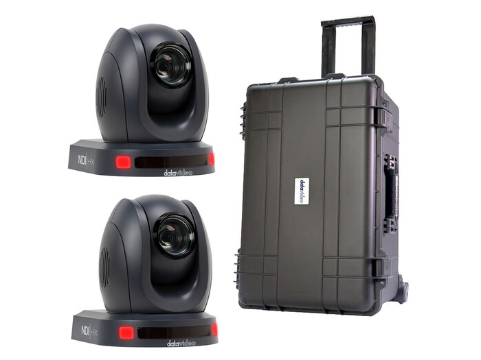 PTC-140NDI KIT PTZ Conference Kit with 2 x PTC-140NDI Cameras and HC-800FS Carry Case by Datavideo