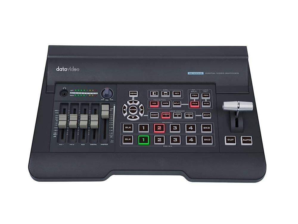 SE-500HD 4-Channel HDMI 1080p video switcher with built-in audio mixer by Datavideo