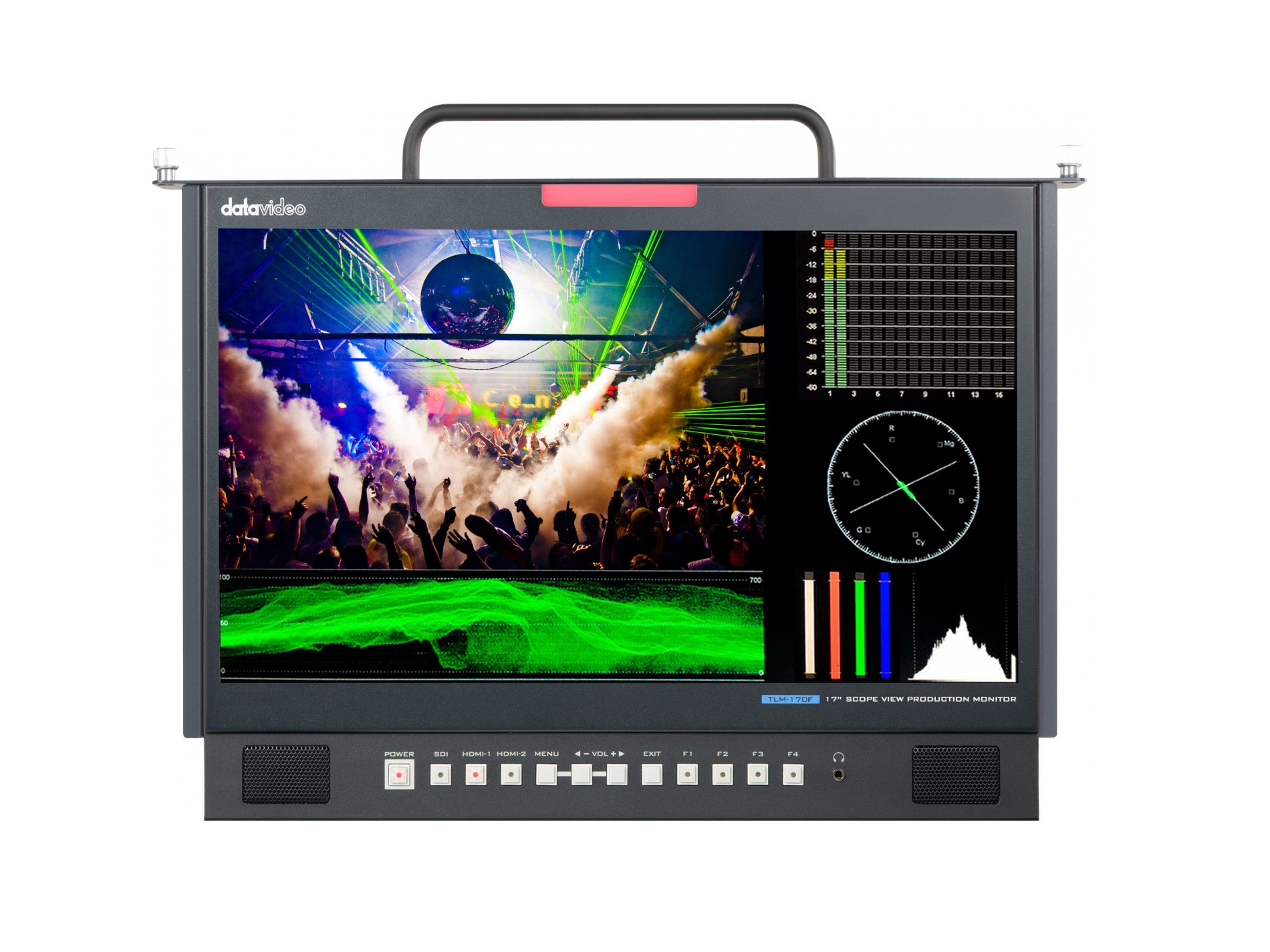 TLM-170FM 17 inch ScopeView Production Monitor-1U Foldable Rackmount Tray Unit by Datavideo