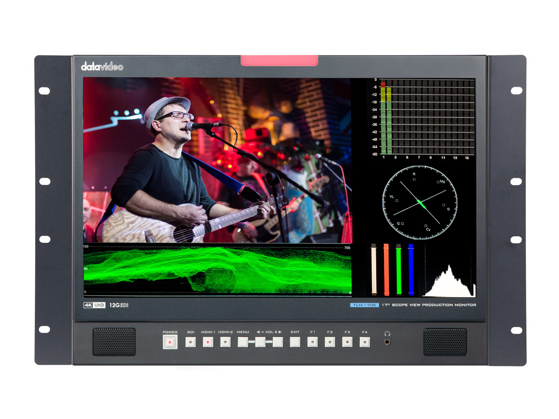 Datavideo TLM-170KR 17.3in 4K UHD Rackmount Monitor / 12G-SDI / HDMI2.0