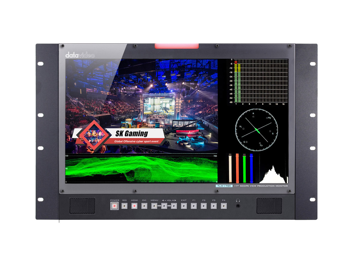 TLM-170VR 17in 3G-SDI/HDM ScopeView Production Monitor-Rack Mount by Datavideo