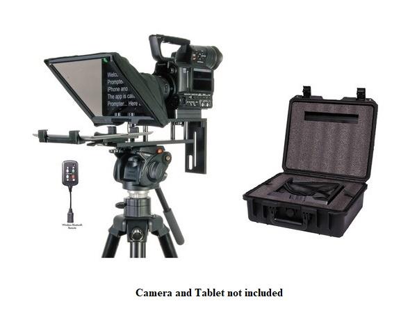 TP300 PK TP300-B Prompter and Hard Case Kit for iPad/Android Tablets w Bluetooth/Wired Remote by Datavideo