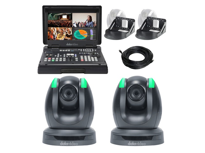 EZ STREAMING PACKAGE C1 EZ Streaming Package C1 with HS-1600T MKII and PTC-150TL PTZ Cameras by Datavideo