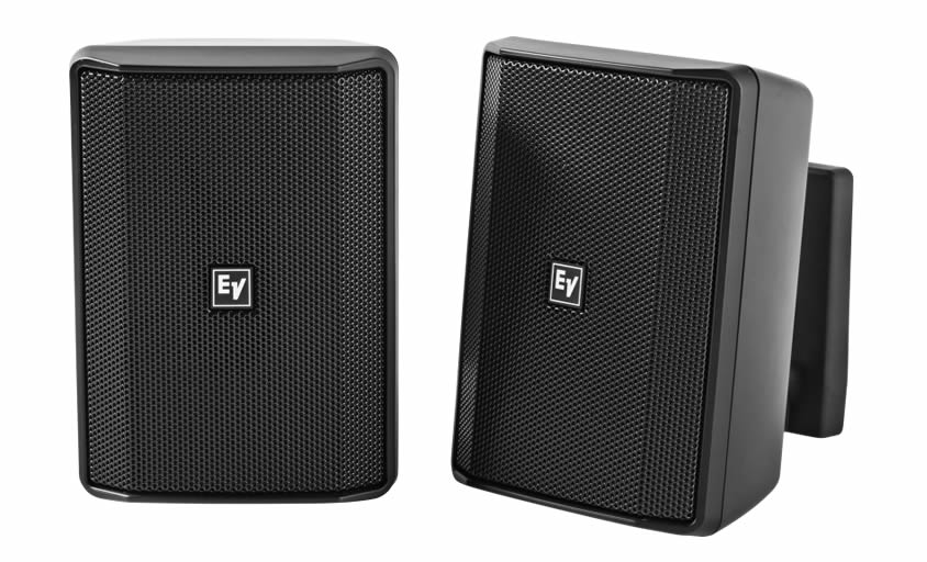 EVID-S5.2TB Quick install Speaker 5” cabinet 70/100V black. IP54, pair by Electro-Voice