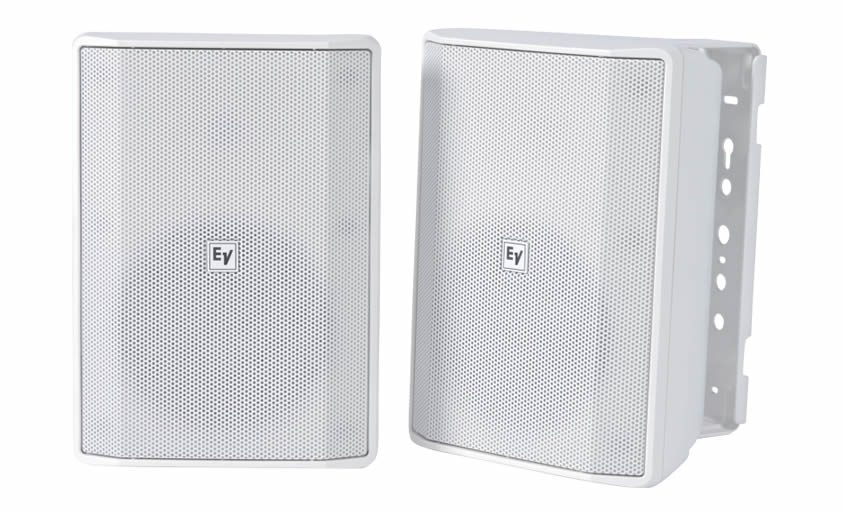 EVID-S8.2W Quick install Speaker 8' cabinet 8Ohm white. IP54, pair by Electro-Voice