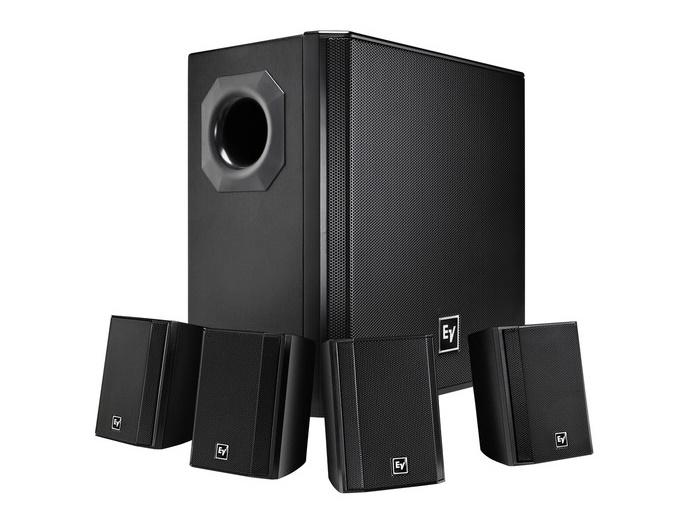 EVIDS44 Wall-Mount Background Music Speaker System Package (Black) by Electro-Voice