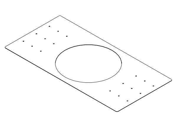 RR-PC82-B Rough-In Mounting Plate for New Construction for Use with the EVID PC8.2 (Package of 4) by Electro-Voice