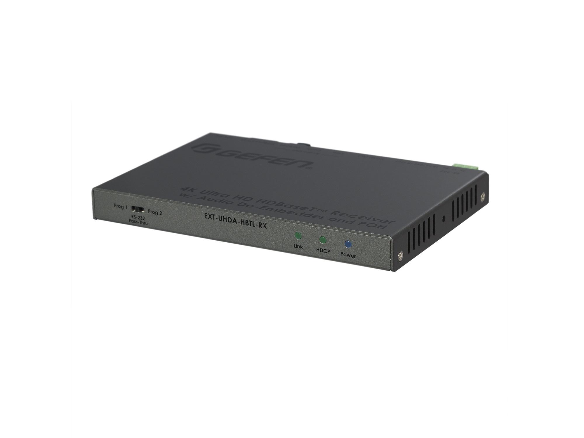 EXT-UHDA-HBTL-RX 4K UHD HDMI/HDBaseT Extender (Receiver) with Audio De-Embedder/POH up to 40m/130ft by Gefen