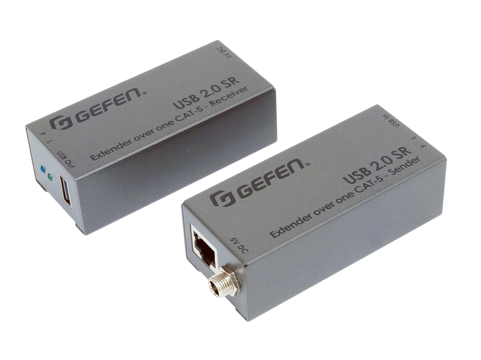 EXT-USB2.0-SR USB 2.0 SR Extender (Transmitter/Receiver) Set over one CAT-5 Cable by Gefen