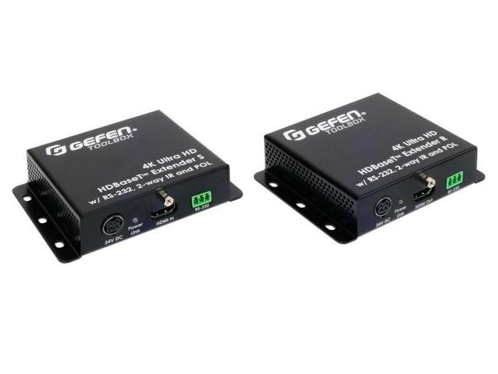 GTB-UHD-HBT 4K Ultra HD HDBaseT Extender (Sender/Receiver) Kit over One CAT-5 with RS-232/2-Way IR/Bi-Directional POL by Gefen