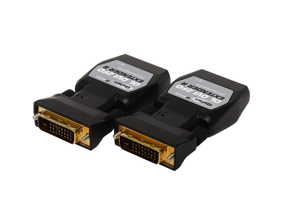 EXT-DVI-FM2500 Dual Link DVI Fiber Optic Extender (Sender/Receiver) Kit (Dongle Modules) by Gefen