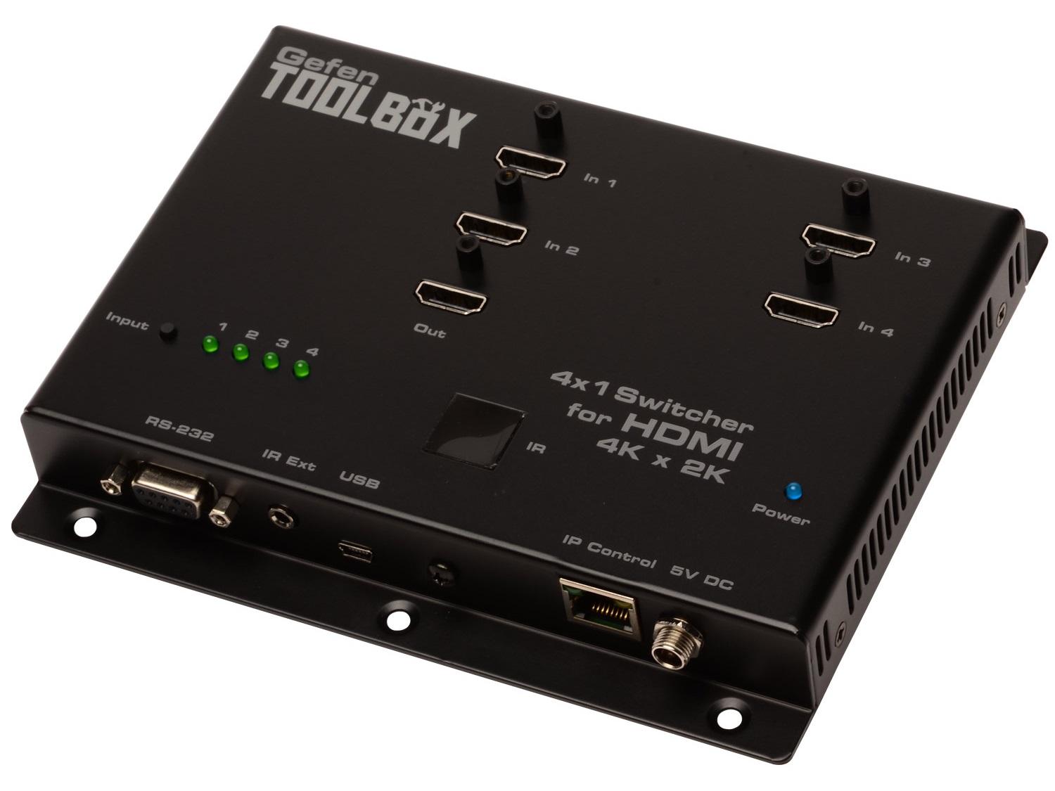 GTB-HD4K2K-441-BLK 4x1 Switcher for HDMI 4Kx2K Black by Gefen