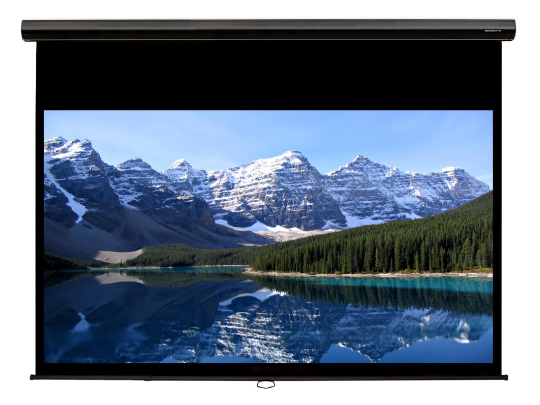CB-P113(16-10)WM5(SSB) 113 inch Cyber Manual Screen with Slow Retraction (Black) by Grandview