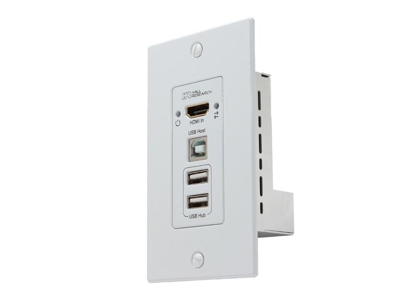 EX-HDU-WP HDMI and USB Extension on CAT6 Decora Wall plate Sender by Hall Research