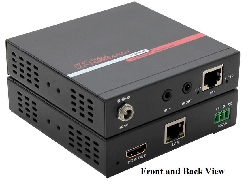 HBX-R HDMI Video Extender (Receiver) With Ultra-HD AV/IR/RS232 and Ethernet by Hall Research