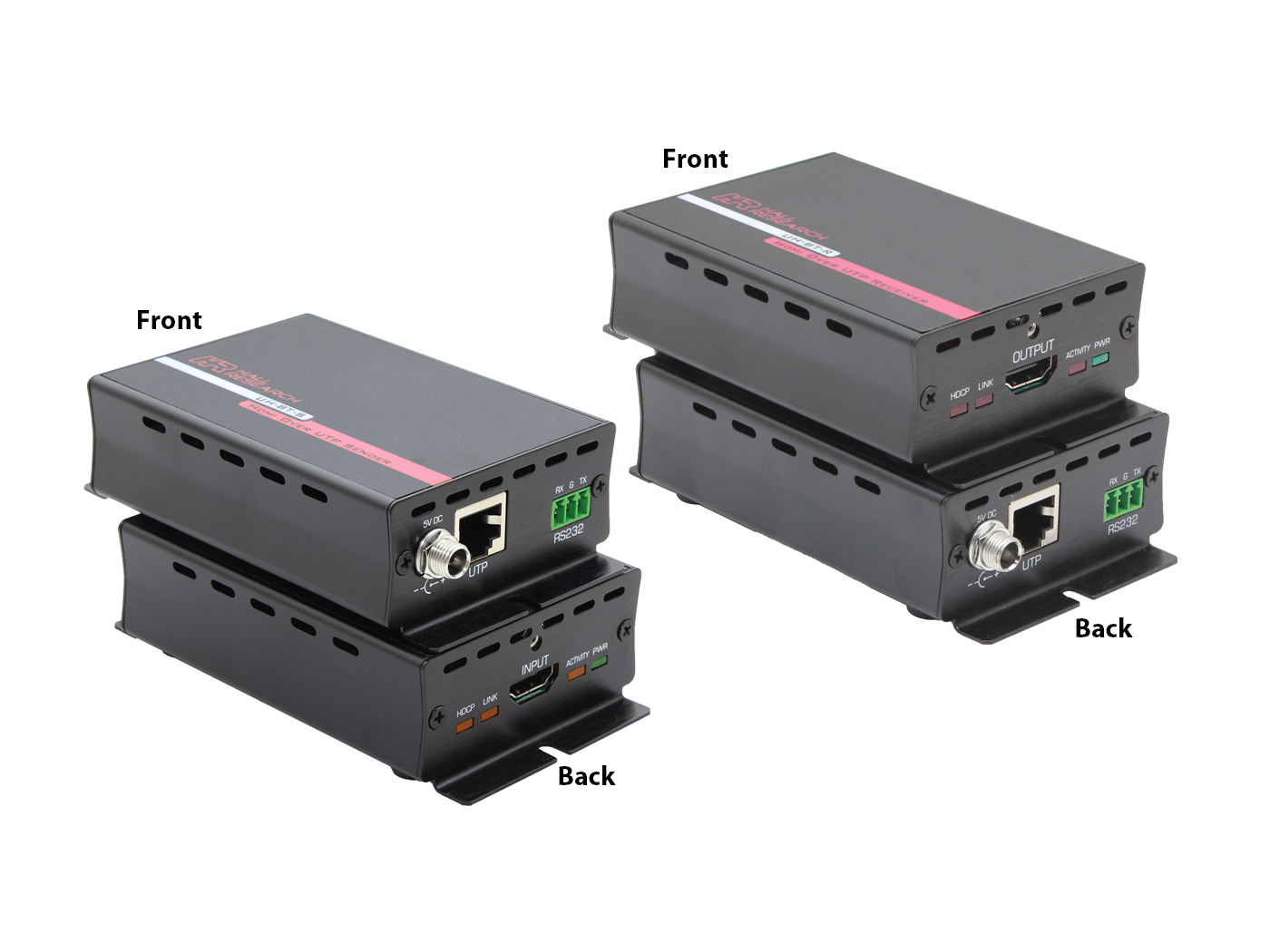 UH-BT HDMI over UTP Extender (Transmitter/Receiver) Kit with HDBaseT Class B by Hall Research
