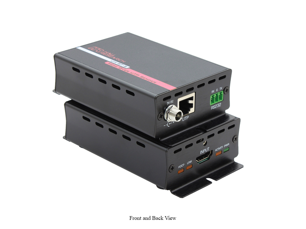 UH-BT-S 4K UHD HDMI/HDBaseT Extender (Transmitter) with RS-232 up to 230ft/70m by Hall Research