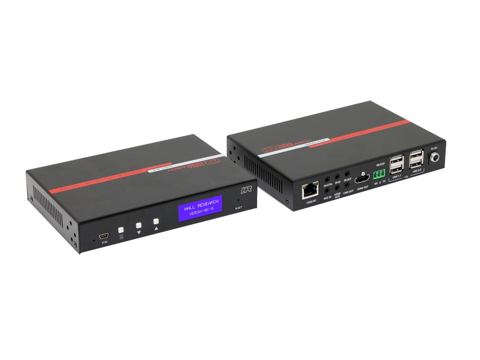 VERSA-4K 4K Video and USB Extension for Point-to-Point or Matrix over IP by Hall Research