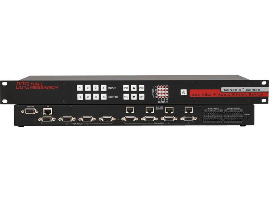 VSM-I-A-4-JA4 4x4 VGA and Audio Matrix Switch with UTP Output and IP Control by Hall Research