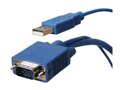 CA-VU-10 10ft VGA and USB KVM Cable by Hall Research