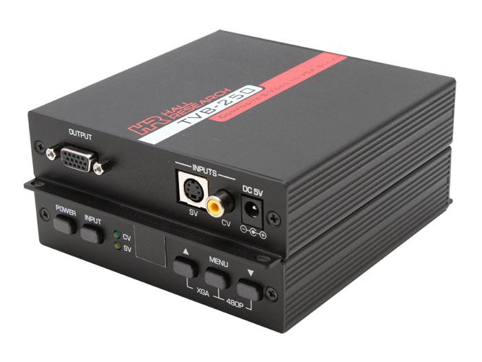 TVB-250 Composite and S-Video to VGA/Component converter by Hall Research