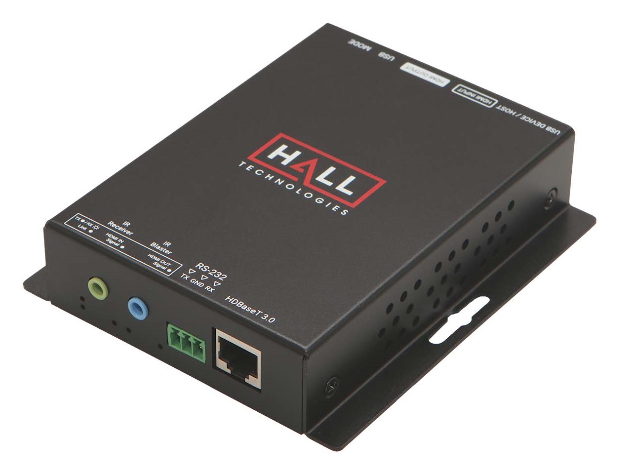 EX-HDBT3-RX100 HDMI2.0 HDBaseT Extender (Receiver) with Bi-Directional IR/USB 2.0/RS-232/PoE by Hall Technologies