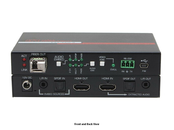 FXT-460-S 4K HDMI 2.0 Fiber Optic Extender (Transmitter) by Hall Technologies