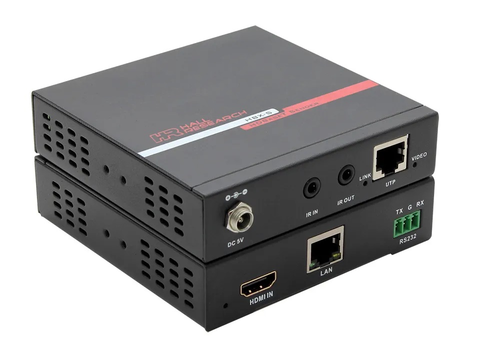 HBX-S HDMI Video Extender (Sender) With Ultra-HD AV/IR/RS232 and Ethernet by Hall Technologies