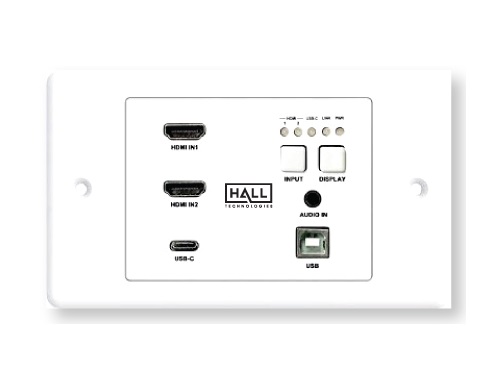 HT-DSCV2-70-TX-UK 4K UHD in-Wall Transmitter with USB Host and CEC Triggering by Hall Technologies