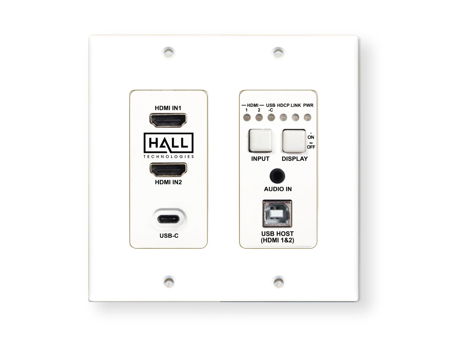 HT-DSCV2-70-TX-US 4K UHD In-Wall Transmitter with USB Host and CEC Triggering by Hall Technologies