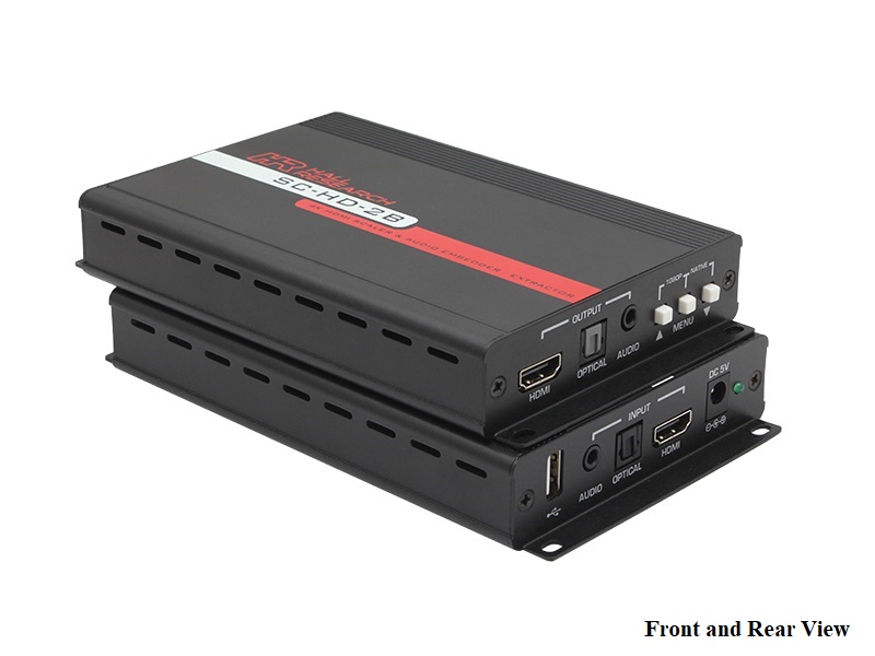 SC-HD-2B 4K/60Hz HDMI Scaler with Audio Embed/Extract and Image Flip Capability by Hall Technologies