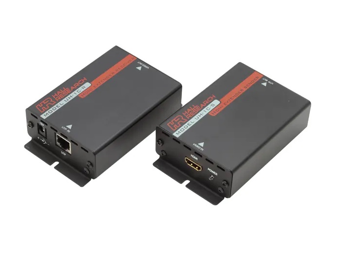 UH-1C-b HDMI over a Single CAT5e/6 Re-clocking Extender (Transmitter/Receiver) Kit by Hall Technologies