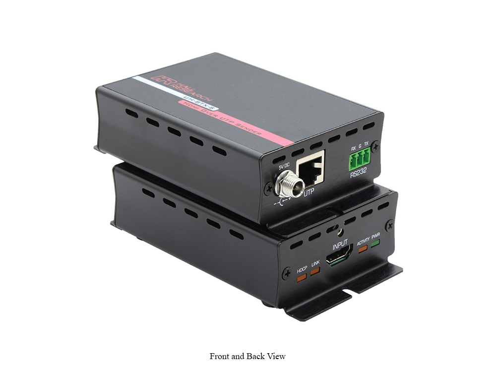 UH-BTX-S-b 4K UHD HDMI/HDBaseT Extender (Transmitter) with RS-232 up to 328ft/100m by Hall Technologies