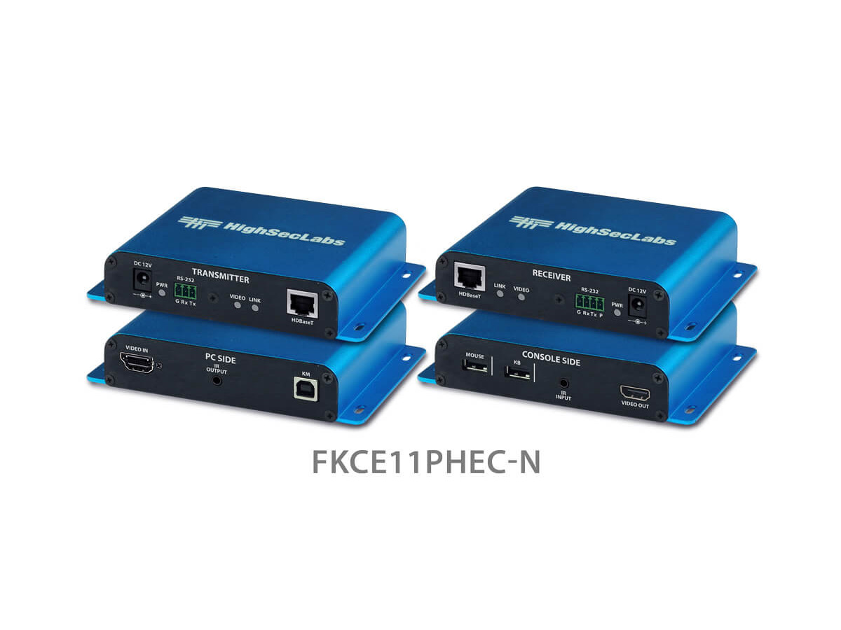FKCE11PHEC-N DP\HDMI to HDMI Commercial Economy Copper KVM Extender up to 100 meters 4K 30hz Pair by High Sec Labs