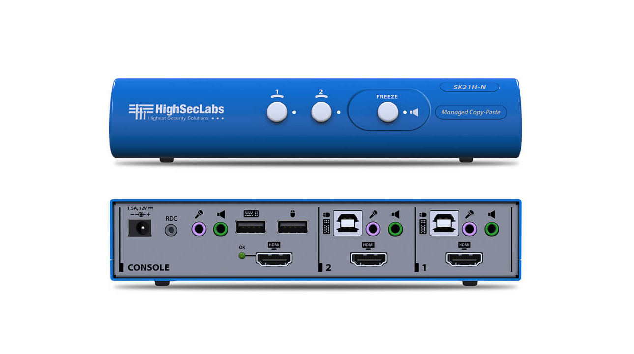 High Sec Labs SK21H-N 2-Port HDMI 4K KVM Switch USB Audio