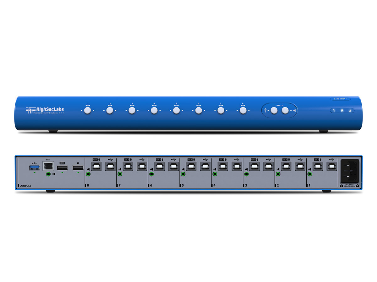 High Sec Labs SM80NU-4 Secure KM Switcher / NIAP PP4.0 CAC Port